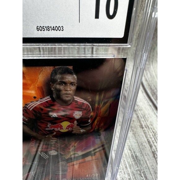 ELIAS MANOEL 2024 TOPPS FINEST MLS ROOKIE ORANGE REFRACTOR RC /50 Cgc Gem 10 - Picture 5 of 11